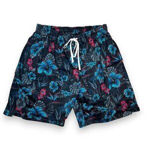 Hawaiian Basketball Shorts Black Blue Streetwear 3XL